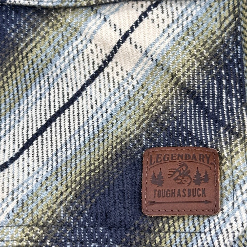 Legendary Hunting Outfitters Mens Small Plaid‎ Flannel Shirt Long Sleeve Cotton